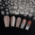 6 Sheets White Glitter Snowflakes Christmas Nail Art Stickers Decals Self-Adhesive Pegatinas Uñas Nail Supplies Nail Art Design Decoration Accesso...