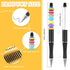 Crtiin 50 Pieces Plastic Beadable Pen Bulk Bead Ballpoint Pen Shaft Black Ink Beaded Pens with 50 Refills for DIY Making Gift Kids Students Office...