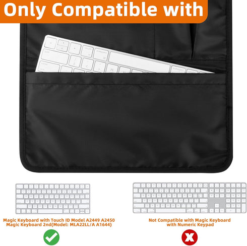 Travel Case Compatible with Apple Magic Keyboard + Magic Trackpad + Magic Mouse, Magic Keyboard Accessories Sleeve Case (Black)...