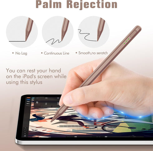 Active Stylus Pen for iPad 10th&9th Gen,14Mins Faster Charge for iPad Pencil, with Palm Rejection, Tilt Sensitivity, Compatible with iPad 6-10th G...