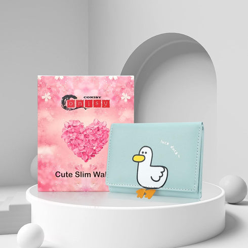 CONISY Cute Wallets for Women, Leather RFID Blocking Small Trifold Wallet with ID Window for Girls and Ladies Womens Wallet...