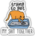 3PCS Trying to Get My Shit Together Sticker, Funny Waterproof Vinyl Sticker for Hard Hat Laptop Water Bottle Phone Case Merchandise Decor Decal St...