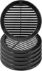 5Pack ø6" Inch Black Plastic Round Soffit Vent - Air Vent Louver - Grille Cover - Built-in Screen Mesh - HVAC Ventilation - Fresh Air Exchange in ...