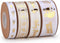 40 Yards Baby Shower Ribbon Welcome Baby White and Gold Ribbon Assorted Foot Print Ribbons for Crafts Cake Birthday,Gift Wrapping, Party Decoratio...