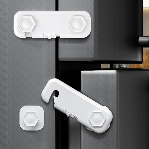 6 Pack Fridge Locks for Kids, Cabinet Locks Baby Proofing, Child Proof Refrigerator Lock, Door Locks for Kids Safety, Baby Locks for Cabinets and ...