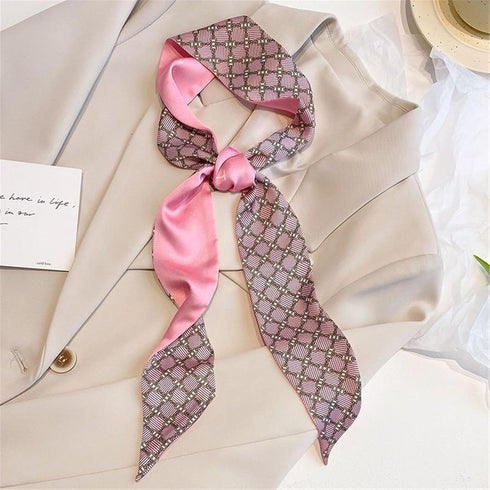 4 Pack Purse Scarf for Bags Silk Head Scarf for Hair Handbag Women Scarfs Band Hair Neck Scarves Fashion Gifts,04...