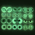 10 Pairs Glow in the Dark Glass Animal Eyes 25mm Round Dome Glass Cabochons Flatback for DIY Craft Clay Eyes...