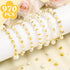 Audab Pearl Beads for Bracelet Making, 970 Pieces Pearl Beads and Gold Spacer Beads for Bracelets and Jewelry Making...