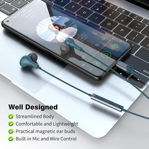 USB C Headphones for iPhone 15,Samsung S24 Ultra S23 S22 S21 FE Plus Flip Fold A35 A54,Magnetic Wired Earbuds Stereo in-Ear Type C Earphones with ...