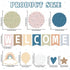 67 Pieces Simply Boho Welcome Classroom Bulletin Board Set Rainbow Bulletin Board Classroom Decoration Balloon Paper Fans Cutouts for Primary Scho...