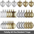 Anezus 60Pcs Pendant Trays, Bezel Pendant Trays Blanks with Glass Cabochons for Pendants Making and Jewelry Making, 5 Styles...