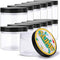 Opret 12 Pack 10oz Empty Slime Containers, Large Plastic Slime Jars with Lids and Labels Clear Storage Organizers for Slime Making, Food and Beaut...