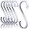 Aluminum S Hooks, Versatility S-Hooks Coffee Cup Hooks for Hanging Coffee Mugs, Kitchen Pot and Pans, Grill Utensils, Plants, 12 Pack Matte Finish...