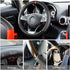 Carbon Fiber Car Steering Wheel Cover, Universal 15 inch Breathable Anti Slip Steering Wheel Covers, Car Interior Accessories for Men and Women, F...