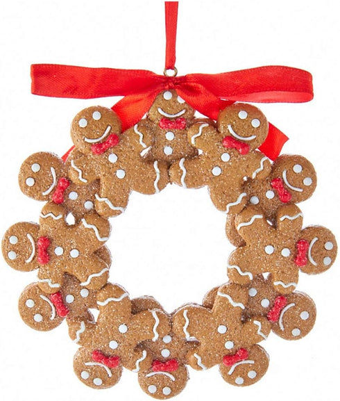 Kurt S. Adler Gingerbread Boy Wreath Christmas Tree Ornament T2592...