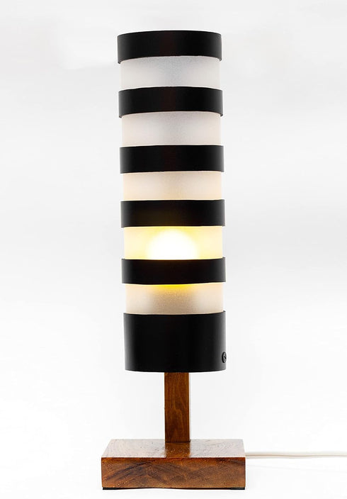 Desk Lamp for Bedside Table with 1 Watt Yellow LED Bulb, Decorative Handmade Nigthstand Lamp for Bedroom, Living Room, Kids Room or College Dorm. ...