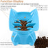 Small Elevated Slow Feeder Cat Bowl, Cute Tilted Elevated Bowls and Dishes for Cats & Small Dogs, Whisker Friendly, Anti Vomiting Raised Pet Bowl ...