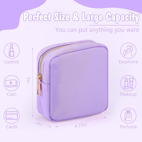 Makeup Bag for Women, Small Makeup Bag for Purse Travel Cosmetic Pouch with Zipper, Waterproof Toiletry Bag Personalized Make Up Bag, Ideal Gifts ...