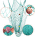 Rosoz Nature Fish Net Wall Decoration with Shells, Ocean Themed Wall Hangings Fishing Net Party Decor for Pirate Party,Wedding,Photographing Decor...