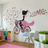 DEKOSH Girl Wall Decals for Kids Room | Wall Art Stickers with Butterflies and Flowers for Girls Bedroom Decor | Peel and Stick Girls Room Decorat...