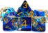 Blue Resin DND Dice Set Polyhedral D&D Dragon Dice for Dungeons and Dragons Gifts Pathfinder Shadowrun Role Playing Games-Navy Blue Clear Gold Fla...