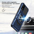 for TCL ION X Case,TCL ION V Phone Case with Tempered Glass Screen Protector,Military Grade Heavy Duty Shockproof Protective Cover,with Ring Kicks...