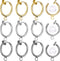 30 Sets Clip-on Earring Converters Non-Pierced Earring Components Findings Dangle Ear Clips with Easy Open Loop and Silicone Pads for Daily Access...