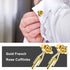 SING F LTD 1 Pair Rose Flower Cufflinks Gold Cuff Links Classic Shirt Cufflinks Delicate Men's Cufflinks for Men Father Groom Clothing Decoration ...