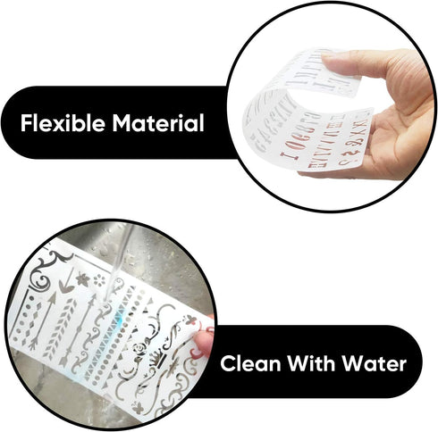 30 PCS Journal Stencils, Planner Stencils for Junk Journal Notebook Diary Scrapbook DIY Drawing Template Journal Stencil 4x7 Inch...