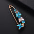 Butterfly Flower Crystal Brooch Pins Sweater Shawl Brooch Anti Exposure Neckline Safety Pin Pink Tulip Pins Rhinestone Enamel Brooch Pins for Wome...