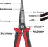 K601 6-In-1 Combination Wire Service Tool, Stripping Crimping and Gripping Pliers, 8-1/2" Electrician Pliers...