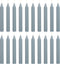 Mega Candles 20 pcs Unscented Gray Exquisite Mini Taper Spell Candles, 4 Inch Tall x 1/2 Inch Diameter, Magic Chimes, Enchantment, Casting Rituals...