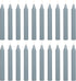 Mega Candles 20 pcs Unscented Gray Exquisite Mini Taper Spell Candles, 4 Inch Tall x 1/2 Inch Diameter, Magic Chimes, Enchantment, Casting Rituals...