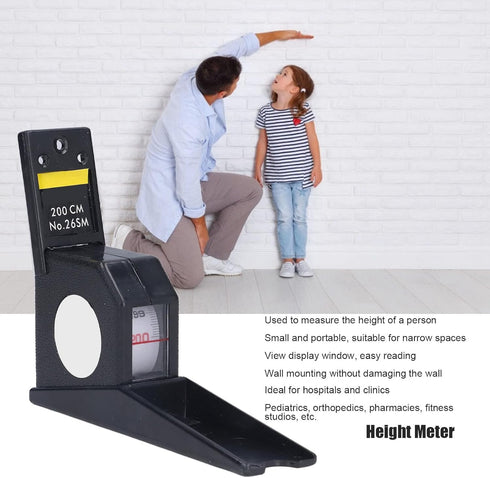 Height Measurement Device,stadiometer Wall Mounted Growth Stature Meter 2 meter Retractable Tape Measure,Height Measuring Measurement Tape Retract...