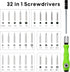 32 in 1 Small Magnetic Screwdriver Set for DJI Mini 4 Pro/Mini 3 Pro Mavic 3/Air 3 Avata Drone Tiny Screwdriver Kit for Eyeglass Watch Phone Lapto...