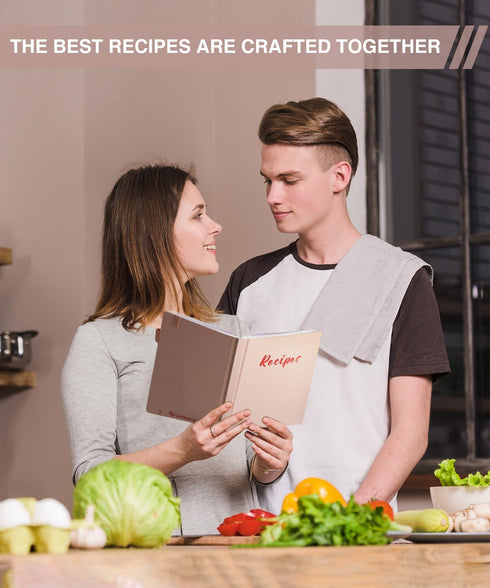 Recipe Book to Write in Your Own Recipes – Personal Blank Recipe Book to Make Your Own Family Cookbook, Custom Recipe Book with Empty Cookbook to ...