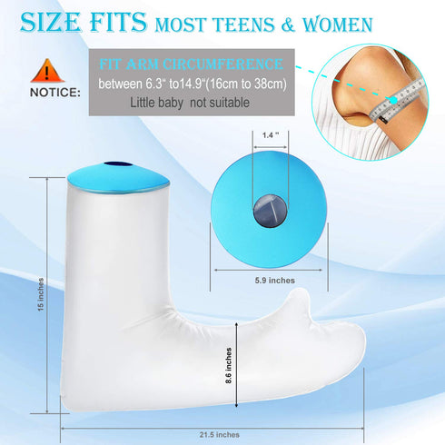 Cast Covers for Shower Arm Kids Waterproof Soft Comfortable Teens Watertight seal to Keep Child Wounds Dry,Bath Bandage Protector Broken Hand Wris...