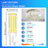 G9 LED Bulb Dimmable,60W 75W 80W Halogen Equivalent, Daylight White 6000K 8W 800LM T4 COB G9 Base LED Bulb Bi Pin Base Chandelier Lighting, No-Fli...