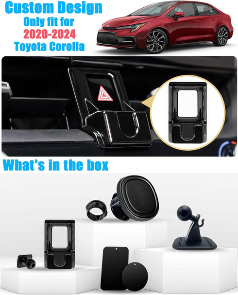 Car Phone Holder, Car Mount, for Toyota Corolla 2024 2023 2022 2021 2020, Air Vent Phone Stand, Auto Dashboard, Sticker Free Magnetic Navigation B...