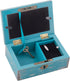 Cottage Garden Lord Bless and Keep You Petite Locket Distressed Teal Music Box Plays How Great Thou Art...