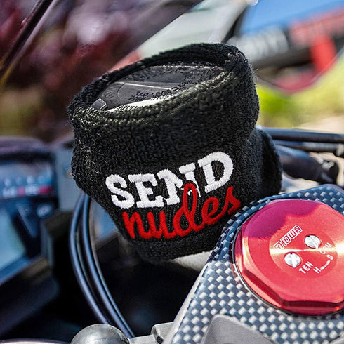 Brake Fluid Reservoir Cover Sock for Motorcycles, Sporbikes and Gifts by Moto Loot (Send Nudes)...