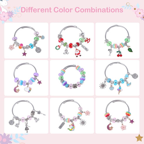 Charm Bracelet Making Kit for Girls,5 Year Old Girl Gift,Jewelry Making Kit Toy Gift That Inspires Creativity and Individuality and is Fun to Play...