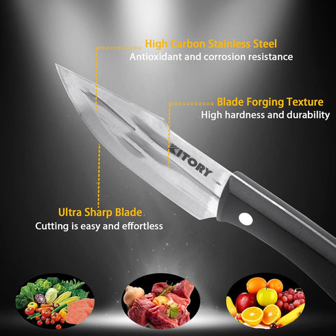 Japan Knives Boning Knife, Small outdoor fixed blade, kitchen utility knives, Meat Cutting, For Home kitchen Cooking Outdoor Camping BBQ...
