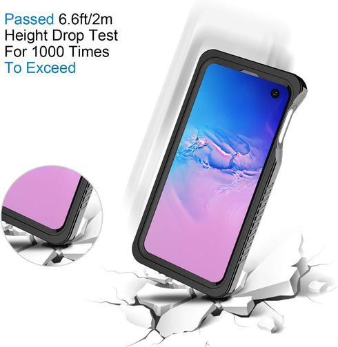 Lanhiem for Samsung Galaxy S10e Case, IP68 Waterproof Dustproof Case with Built-in Screen Protector, Heavy Duty Full Body Protective Clear Back Ph...