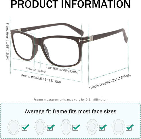Eyekepper Transition Reading Glasses Photochromic Readers Men Women +3.50...