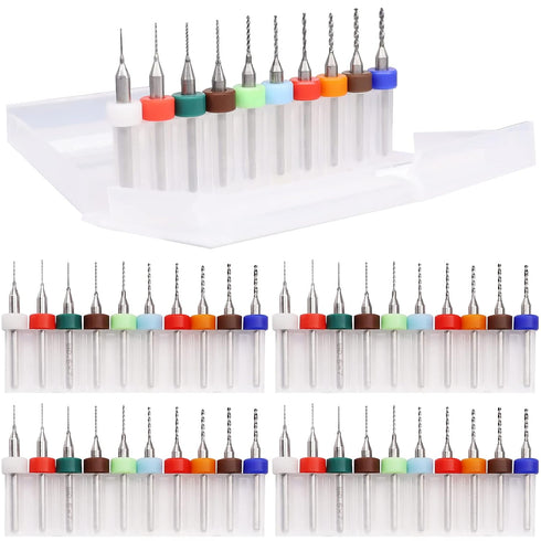 50pcs PCB Drill Bits Set Dremel Drill Bits Spiral Flute Carbide 0.3mm-1.2mm for PCB Circuit Board Stone Dremel Jewelry Making etc...