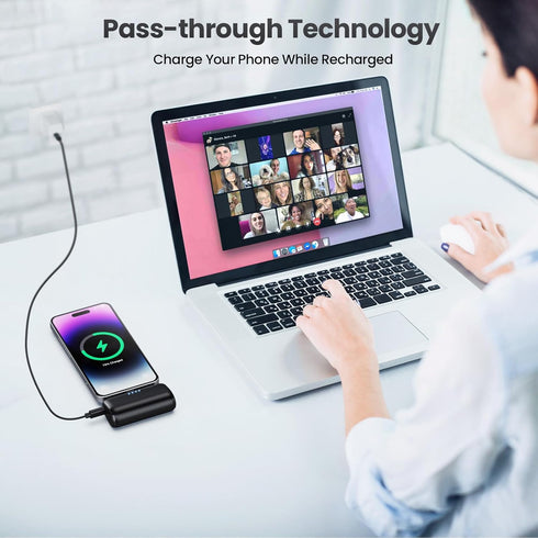 Mini Portable Charger Power Bank for iPhone,3500mAh Ultra-Compact PD Fast Charging Portable Phone Charger Battery Back Compatible with iPhone 14/1...