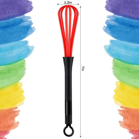12 Pack Hair Color Whisk Mini Whisk for Hair Dye Color Mixing Christmas Gifts 7 x 1.2 in Salon Barber Plastic dressing Dye Kitchen Baking Cooking ...