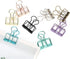 16pcs Wire Binder Clips, Medium Colorful Paper Clamps Metal Wire Binder Clips Hollow Out Paper Organizer Wire Clips for Photo Picture Postcard Art...