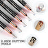 Double Ended Nail Art Brushes, Eptbsdu 5 PCS Nail Design Painting Tools including Nail Fine Liner Brushes and Nail Dotting Pens, Black...